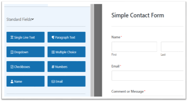 how to create a simple contact me page: step 3 add fields