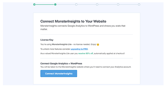 Conncet MonsterInsights to your Site