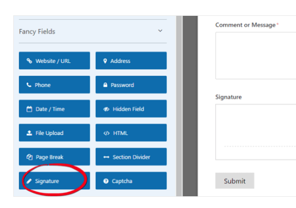 Add a signature addon for your service agreement