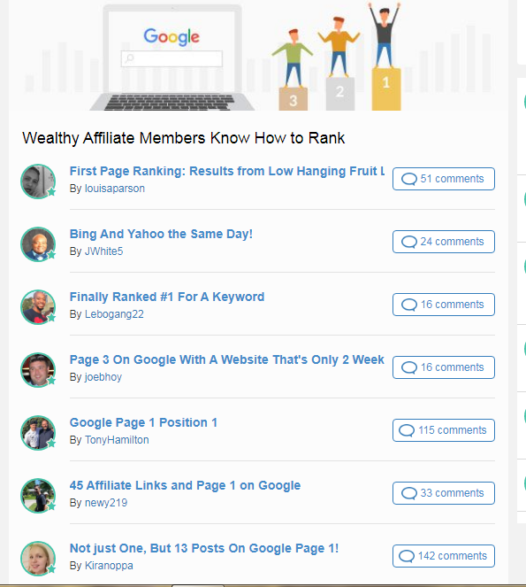 wealthy affiliate know how to rank