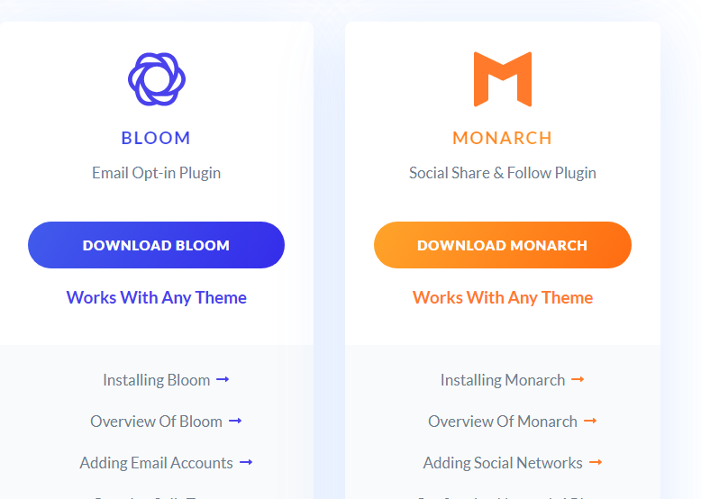 downloading Monarch a social sharing plugin from Elegant themes