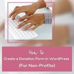 create a wordpress donation form