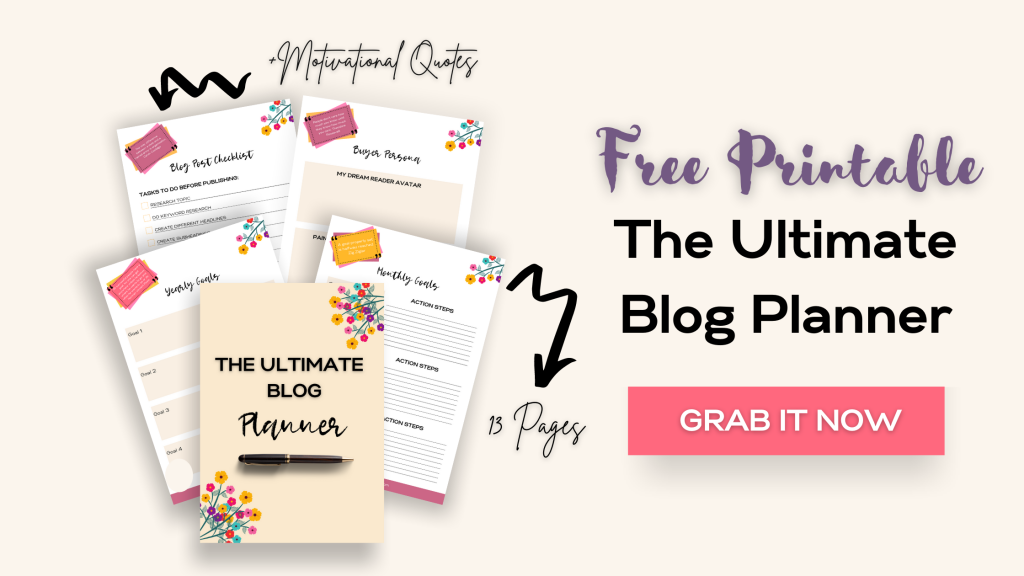 free blog planner