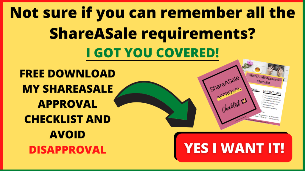 Download your free ShareASale approval checklist